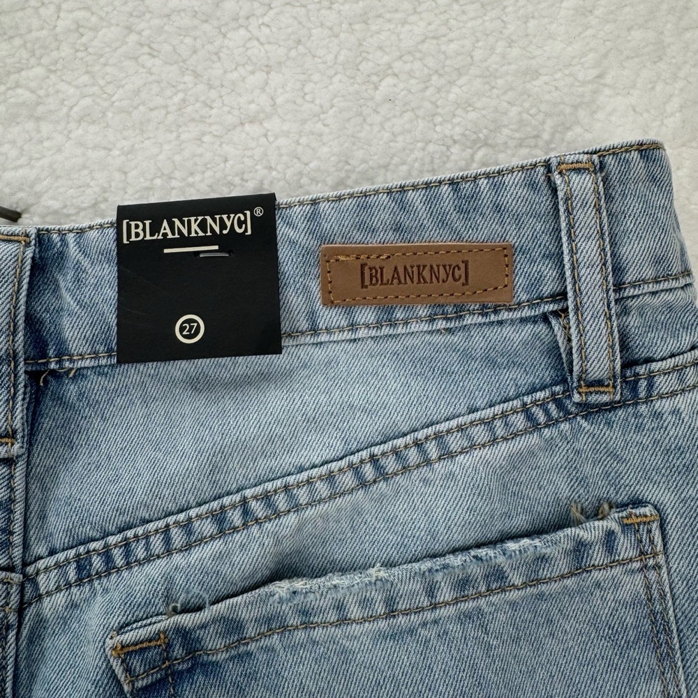 BlankNYC Denim Maxi Skirt Front Slit Light Wash Sz 27 Vintage Y2K Stretchy NWT - Picture 13 of 13